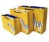 Kleidungs-Papiertüte-Zebra-Druck-Duplex-Brett-Papiertüte FSC ISO9001 gelbe