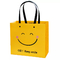 ISO-Schock-beständiges Lächeln-Gesichts-Kraftpapier-Papiertüte-gelbes Quadrat-untere Papiertüte