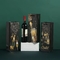 Kundenspezifische Druck-Wein-Flaschen-Papiertüte-Goldstempelngewölbte Pappschachteln