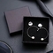 Schwarzer Papierschmuck-Verpackenschmuckkästchen für Ohrringe und Halsketten