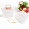 Kundenspezifischer Logo White Kraft Present Paper sackt 9.5*9*12cm französische Geschenk-Tasche mit Band ein