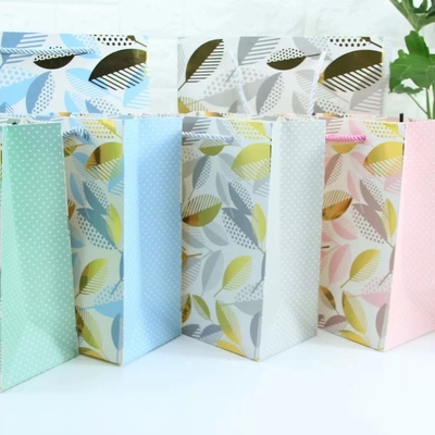 Kundengebundene recyclebare Kraftpapier-Blumeneinkaufstasche-Handelspapiertüte