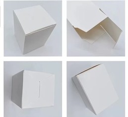 Kundengebundene kleine einfache Recyclingpapier-Geschenkbox-weiße 10x10x7 Tortenschachtel