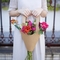 Nehmen Sie Kraftpapier-Blumen-Taschen-Betriebsfloristen-Bouquet Handle Flower-Tasche weg