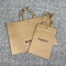 200pcs zum stempelnkleidungs-Papiertüte-Band des Gold500pcs behandelt Kraftpapier-Einkaufstaschen