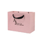 Glatte Laminierung beschuht Kleidungs-Papiertüten, die 250gam rosa Kraftpapier-Taschen beschichtete