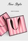 Rosa gestreifte kosmetische Papiertüten Pantone CMYK für Rückkehr-Geschenke